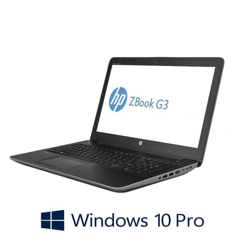 Laptopuri HP ZBook 15 G3, Quad Core i7-6700HQ, SSD, Quadro M2000M, Win 10 Pro