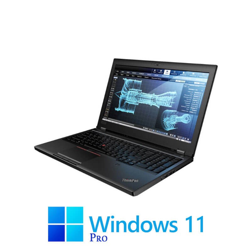 Laptopuri Lenovo P52, i7-8850H, 512GB SSD, Quadro P2000, Display NOU, Win 11 Pro