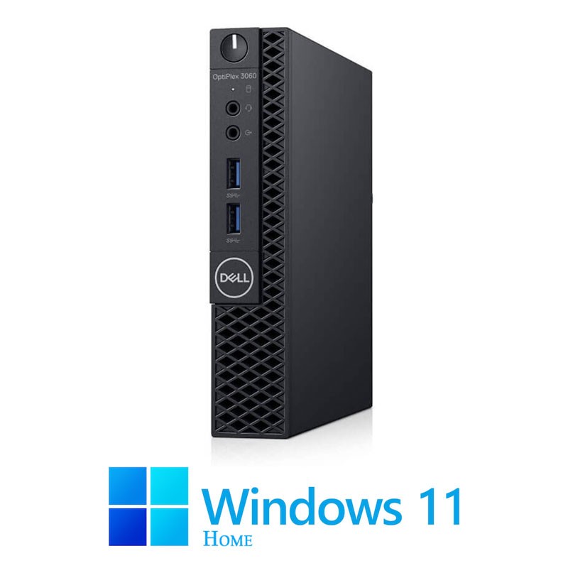 Mini Calculatoare Dell OptiPlex 3060, Hexa Core i5-9500T, 16GB DDR4, 256GB SSD, Win 11 Home