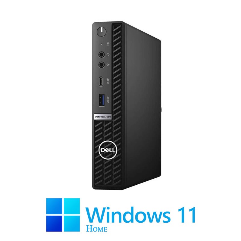 Mini Calculatoare Dell OptiPlex 7080, Hexa Core i5-10500T, 16GB DDR4, 256GB SSD, Win 11 Home