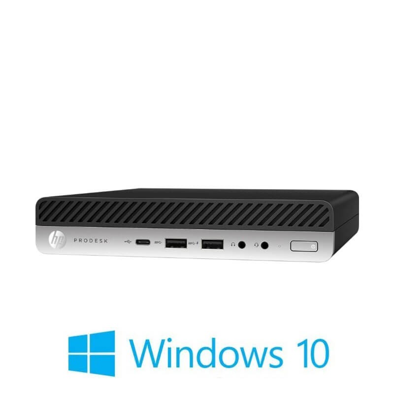 Mini Calculatoare HP ProDesk 600 G3, Quad Core i5-7500T, 8GB, 256GB SSD, Win 10 Home