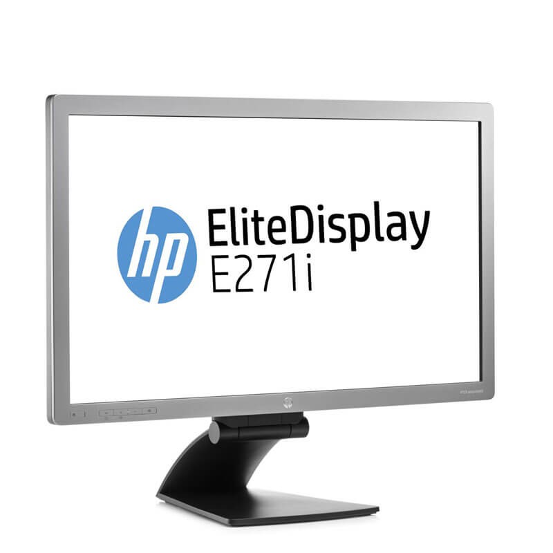 Monitor LED second hand HP EliteDisplay E271i, 27 inci Full HD, Panel IPS, Grad B