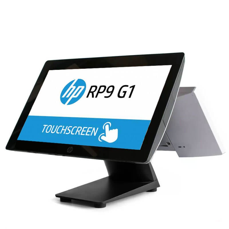 Sisteme POS second hand HP RP9 G1 9015, G4400, 128GB SSD, 15.6 inci, Display Client, Grad B